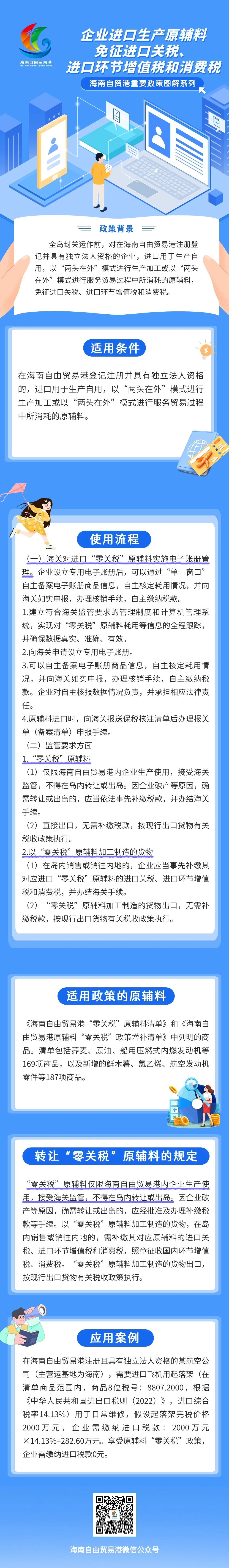 自贸港政策红利丨一图看懂海南自贸港原辅料“零关税”政策